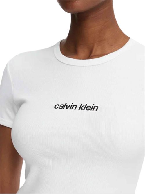 T-shirt a costine con logo Calvin Klein Jeans | LV047G816GYAF